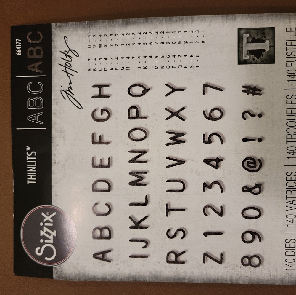 Sizzix Thinlits Mini Alphanumeric Die Set